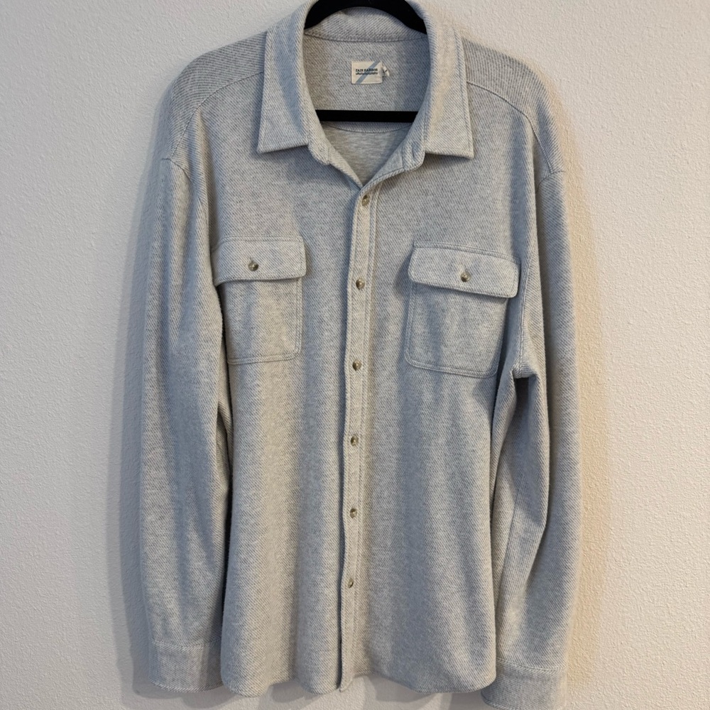 Fair Harbor Dunewood Flannel Shirt Mens
XL Gray Button Up Relaxed Fit